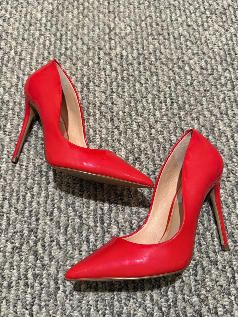 Steve Madden Vala red patent pointed-toe stiletto pumps